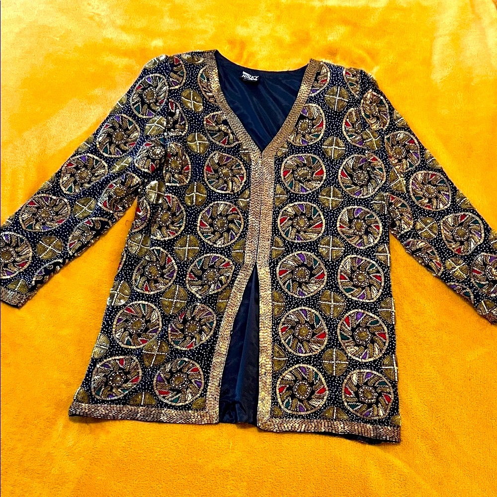 Multicolor Sequin Tunic Top